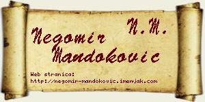 Negomir Mandoković vizit kartica